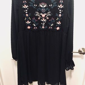 Black baby doll dress